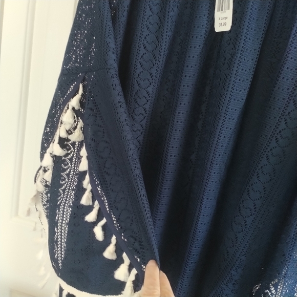 Indigo soul Crochet Tassel Navy Dress X Large - Picture 9 of 11